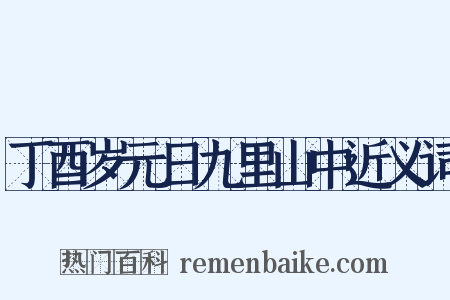 丁酉岁元日九里山中近义词是什么意思的图片